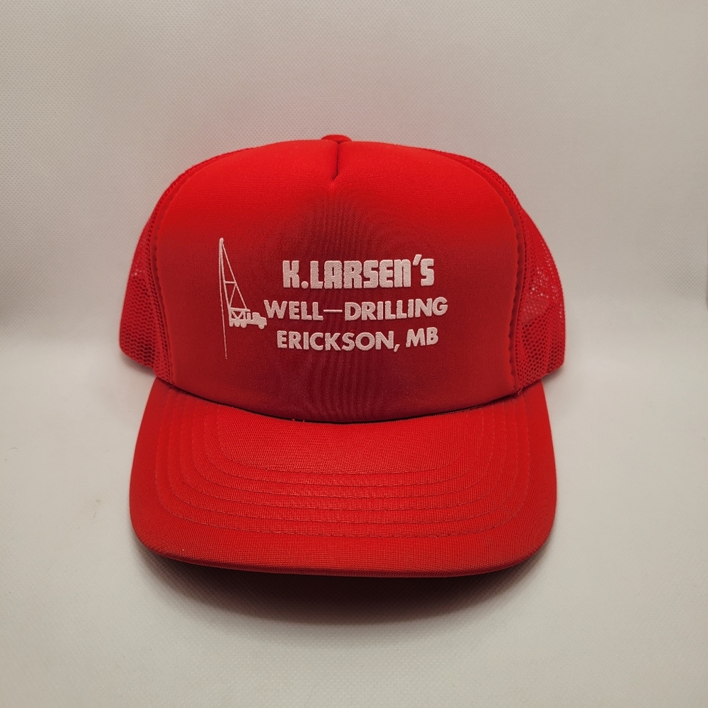 Kayjet Well Drilling Red Stacked Hat Foam Mesh Vintage Snapback Adjustable